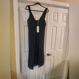 Anthropologie Navy Holder Lace mini dress